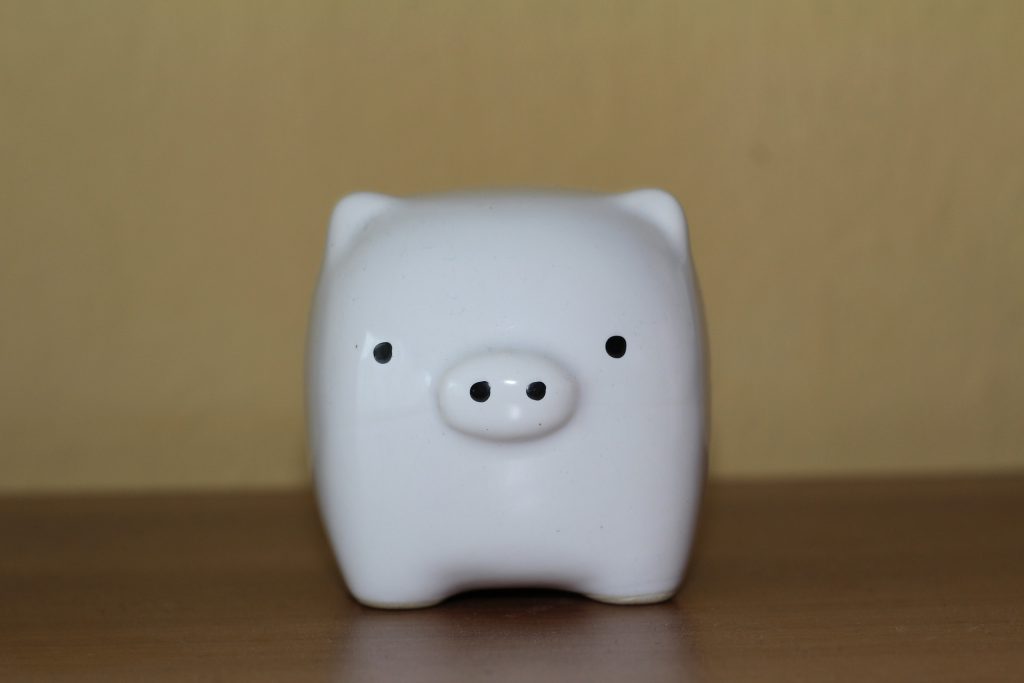 Piggy Bank White Ceramic